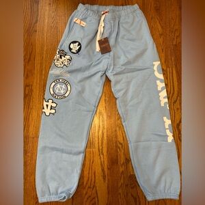 Men's Mitchell & Ness Blue UNC Fleece Sweatpants - L